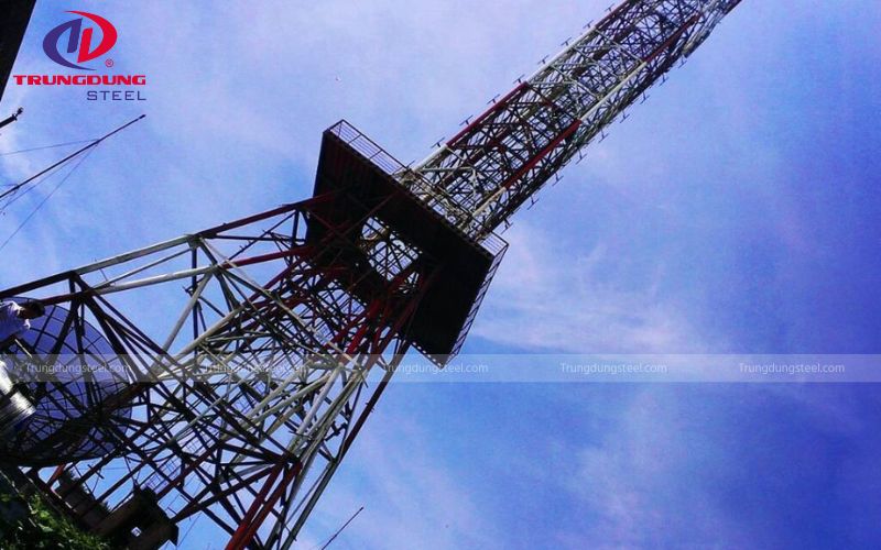 Thép chữ I thường được ứng dụng làm cột tháp truyền hình