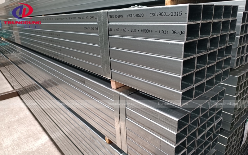 Thép hộp có hai chiều dài phổ biến là 6m và 12m