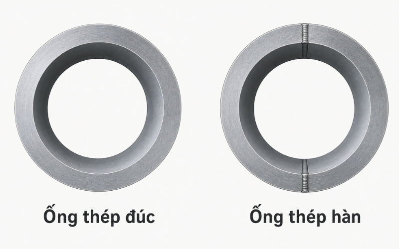So sánh thép ống đúc và thép ống hàn về cấu tạo