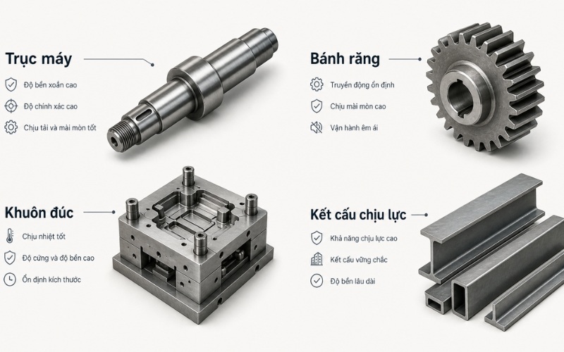 Ứng dụng thép hợp kim trong cơ khí và công nghiệp
